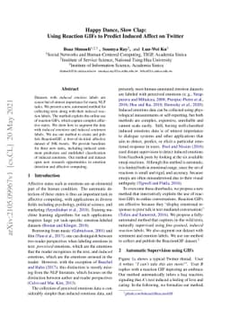 Happy Dance, Slow Clap: Using Reaction GIFs to Predict Induced Affect on
  Twitter