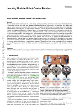 Learning Modular Robot Control Policies