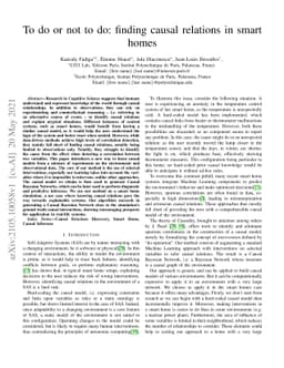To do or not to do: finding causal relations in smart homes