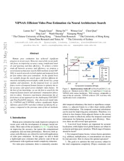 ViPNAS: Efficient Video Pose Estimation via Neural Architecture Search