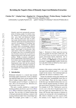 Revisiting the Negative Data of Distantly Supervised Relation Extraction