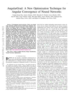 AngularGrad: A New Optimization Technique for Angular Convergence of
  Convolutional Neural Networks