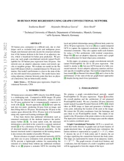 3D Human Pose Regression using Graph Convolutional Network