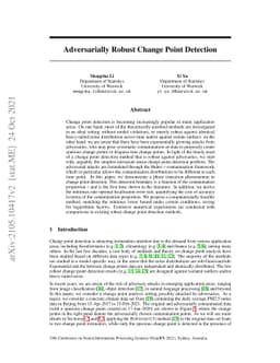 Adversarially robust change point detection