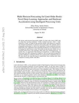 Multi-Horizon Forecasting for Limit Order Books: Novel Deep Learning
  Approaches and Hardware Acceleration using Intelligent Processing Units