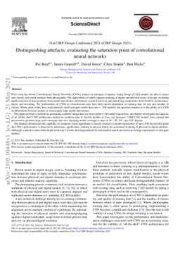 Distinguishing artefacts: evaluating the saturation point of
  convolutional neural networks