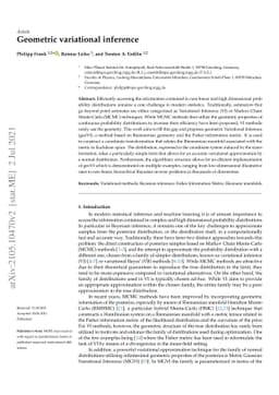 Geometric variational inference