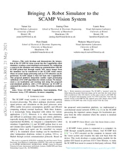 Bringing A Robot Simulator to the SCAMP Vision System