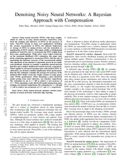Denoising Noisy Neural Networks: A Bayesian Approach with Compensation