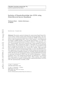 Inclusion of Domain-Knowledge into GNNs using Mode-Directed Inverse
  Entailment