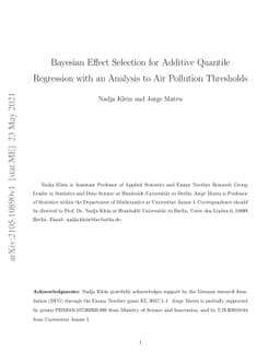 Bayesian Effect Selection for Additive Quantile Regression with an
  Analysis to Air Pollution Thresholds