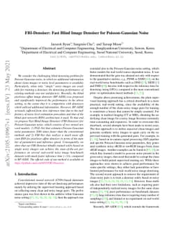 FBI-Denoiser: Fast Blind Image Denoiser for Poisson-Gaussian Noise