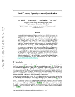 Post-Training Sparsity-Aware Quantization