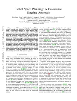 Belief Space Planning: A Covariance Steering Approach