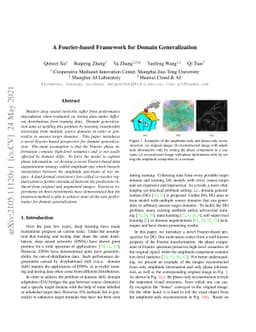 A Fourier-based Framework for Domain Generalization