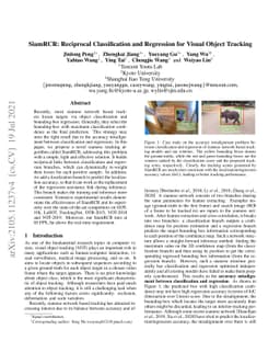 SiamRCR: Reciprocal Classification and Regression for Visual Object
  Tracking