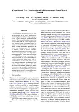 Cross-lingual Text Classification with Heterogeneous Graph Neural
  Network