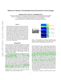 Multi-Level Attentive Convoluntional Neural Network for Crowd Counting