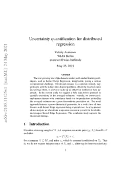Uncertainty quantification for distributed regression
