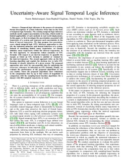 Uncertainty-Aware Signal Temporal Logic Inference