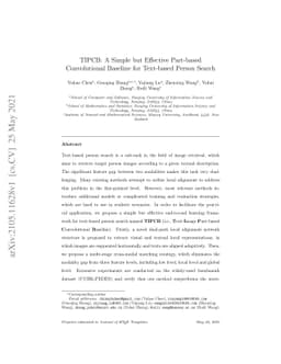 TIPCB: A Simple but Effective Part-based Convolutional Baseline for
  Text-based Person Search