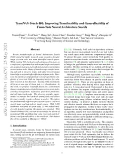 TransNAS-Bench-101: Improving Transferability and Generalizability of
  Cross-Task Neural Architecture Search