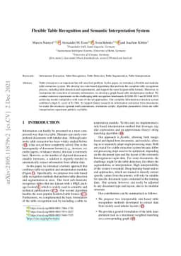 Flexible Table Recognition and Semantic Interpretation System