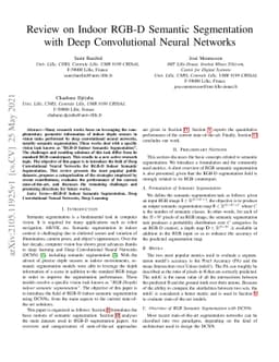 Review on Indoor RGB-D Semantic Segmentation with Deep Convolutional
  Neural Networks