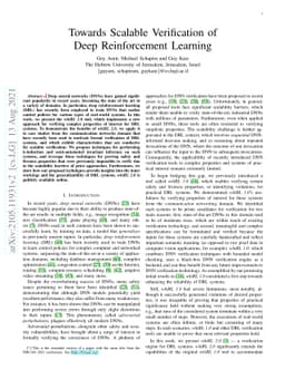 Towards Scalable Verification of Deep Reinforcement Learning
