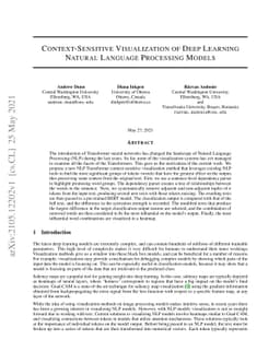 Context-Sensitive Visualization of Deep Learning Natural Language
  Processing Models