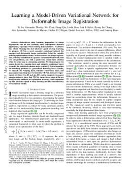 Learning a Model-Driven Variational Network for Deformable Image
  Registration