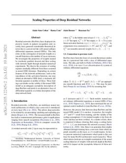 Scaling Properties of Deep Residual Networks
