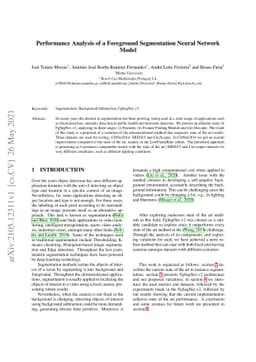 Performance Analysis of a Foreground Segmentation Neural Network Model