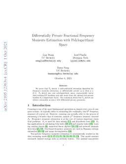 Differentially Private Fractional Frequency Moments Estimation with
  Polylogarithmic Space
