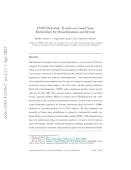 LMMS Reloaded: Transformer-based Sense Embeddings for Disambiguation and
  Beyond