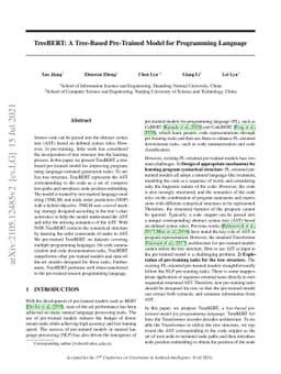 TreeBERT: A Tree-Based Pre-Trained Model for Programming Language