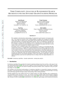 Time Complexity Analysis of Randomized Search Heuristics for the Dynamic
  Graph Coloring Problem
