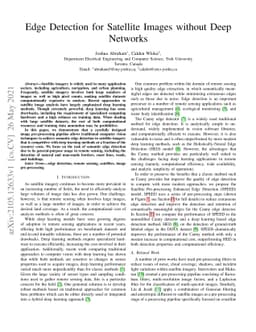 Edge Detection for Satellite Images without Deep Networks