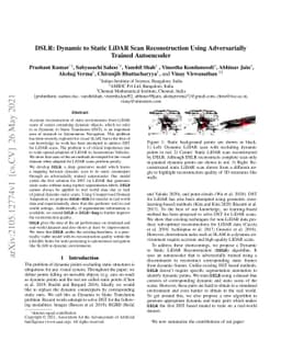 DSLR: Dynamic to Static LiDAR Scan Reconstruction Using Adversarially
  Trained Autoencoder