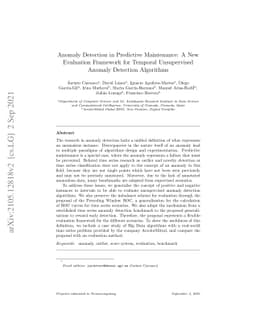 Anomaly Detection in Predictive Maintenance: A New Evaluation Framework
  for Temporal Unsupervised Anomaly Detection Algorithms