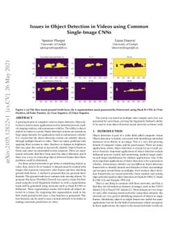 Issues in Object Detection in Videos using Common Single-Image CNNs