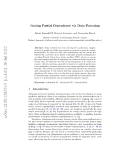 Fooling Partial Dependence via Data Poisoning