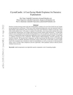 CrystalCandle: A User-Facing Model Explainer for Narrative Explanations