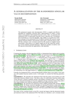 A generalization of the randomized singular value decomposition