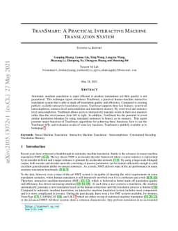 TranSmart: A Practical Interactive Machine Translation System