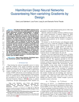 Hamiltonian Deep Neural Networks Guaranteeing Non-vanishing Gradients by
  Design