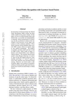 Neural Entity Recognition with Gazetteer based Fusion