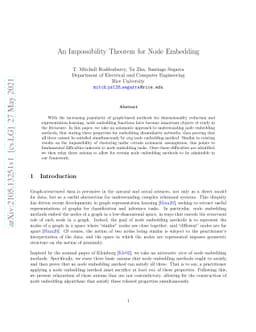 An Impossibility Theorem for Node Embedding