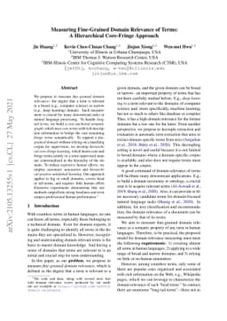 Measuring Fine-Grained Domain Relevance of Terms: A Hierarchical
  Core-Fringe Approach
