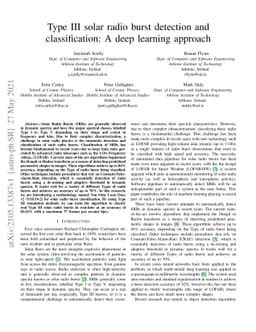 Type III solar radio burst detection and classification: A deep learning
  approach